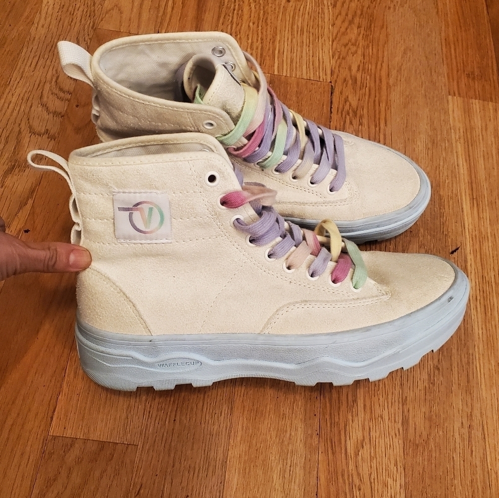 Vans Sentry WC Pastel Pop Hightop Sneakers With Pastel Color Laces